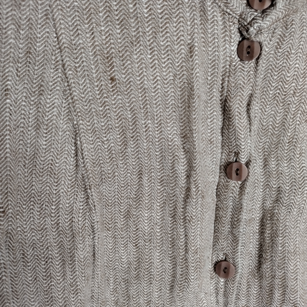 Flax Button Down Linen Langenlook High Collar Shi… - image 2
